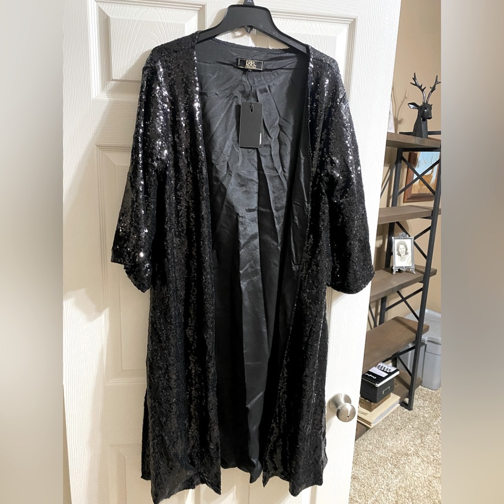 L&B 3/4 length sequin Duster NWT